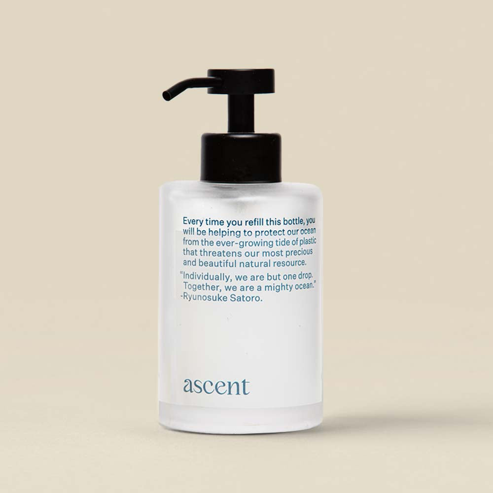 Frosted Glass Bottle with Stainless Steel Pump